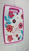 Schneidebrett Kunststoff pink Blumenmuster neuwertig