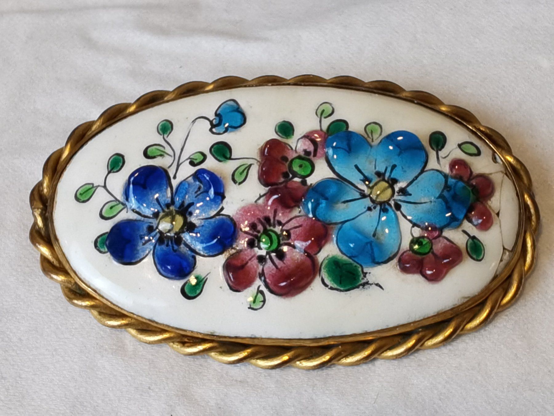 Spille & Fermagli: Brosche "Emaux des Cévennes" – Blumen – Usato da Reinach BL venduto da Coin-Vintage