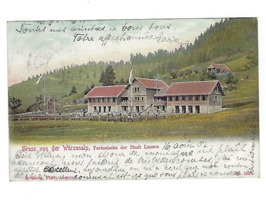Ansichtskarten: CH, Ansichtskarte Würzenalp 17.8.1902 – Gebraucht aus Hinteregg von McCharly01