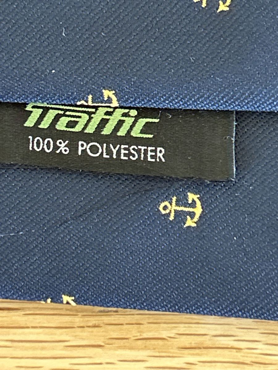 Cravatte: TRAFFIC Krawatte, Dunkelblau mit Ankern ⚓, Polyester – Usato da Veltheim AG venduto da Born73tanzen 2