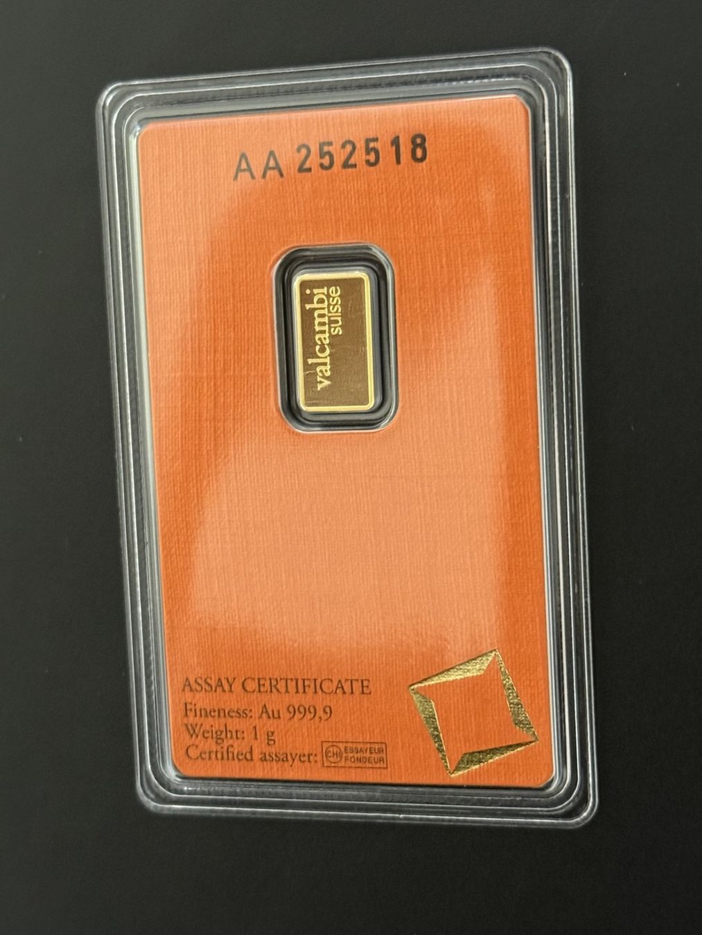 Valcambi Edelmetalle: Goldbarren 1g Valcambi Suisse – Neu und originalverpackt aus Untersiggenthal von byiggy 1