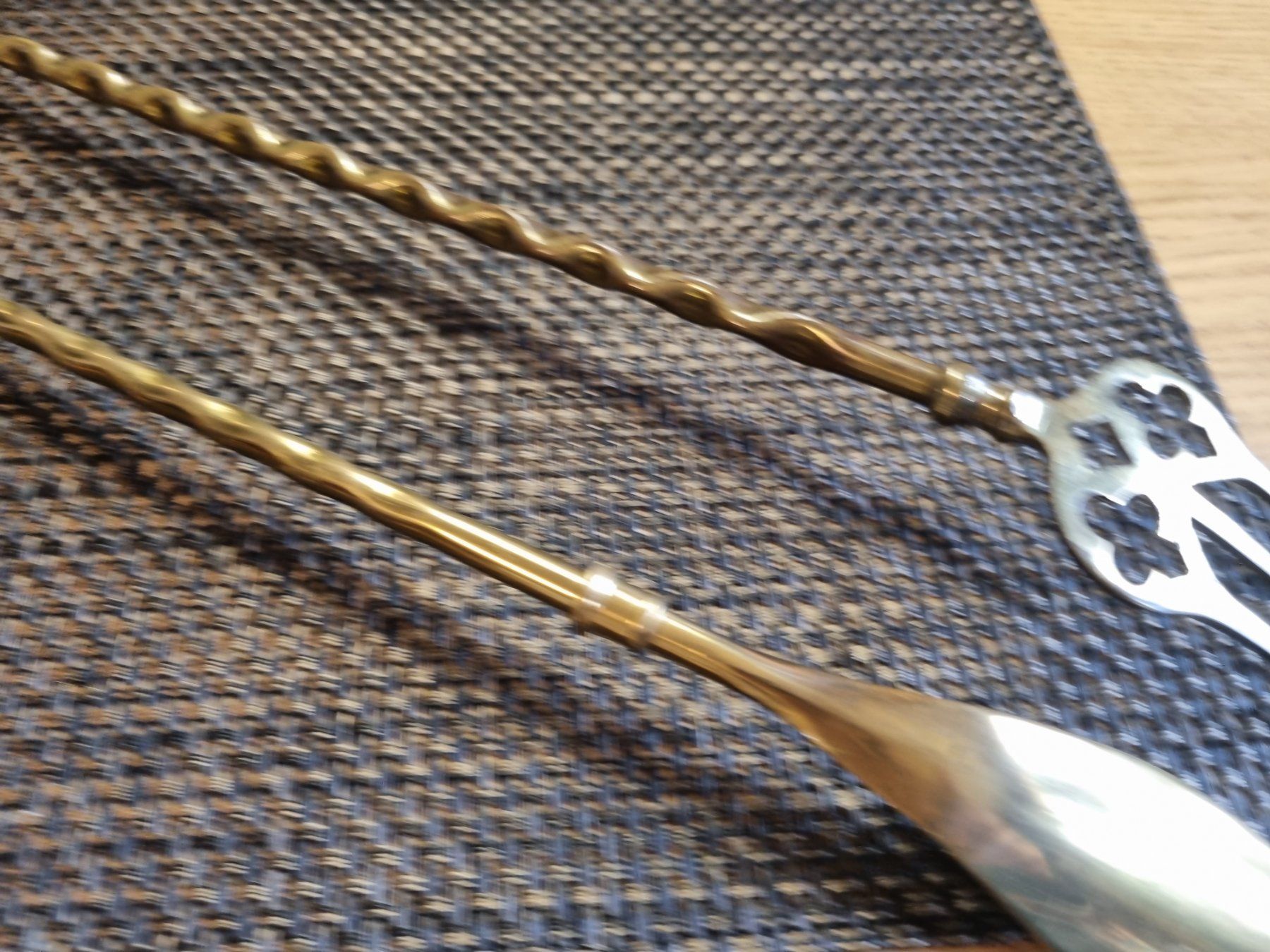 Tutte le decorazioni: Antikes Deko-Set aus Messing: Gabel & Löffel – Usato da Scharnachtal venduto da devin03 9