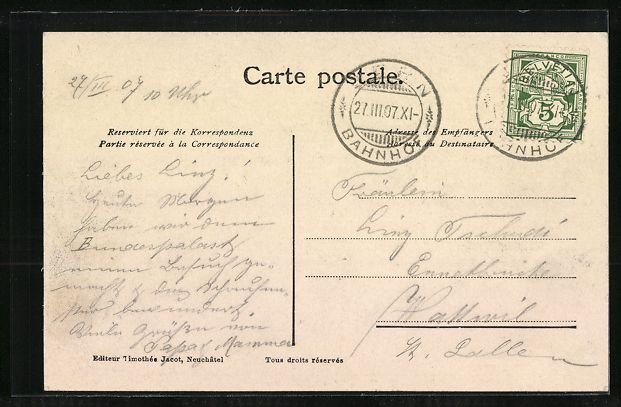 Cartoline postali: Bern, Reiterstandbild, Schloss, Teil- un – Usato da Berlin venduto da bartko-reher 1