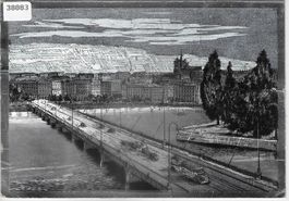 Geneve - Le Pont du Mont-Blanc - Silber-Karte