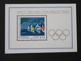 DDR 1980 OLYMPISCHE SPIELE MOSKAU BLOCK 60 **
