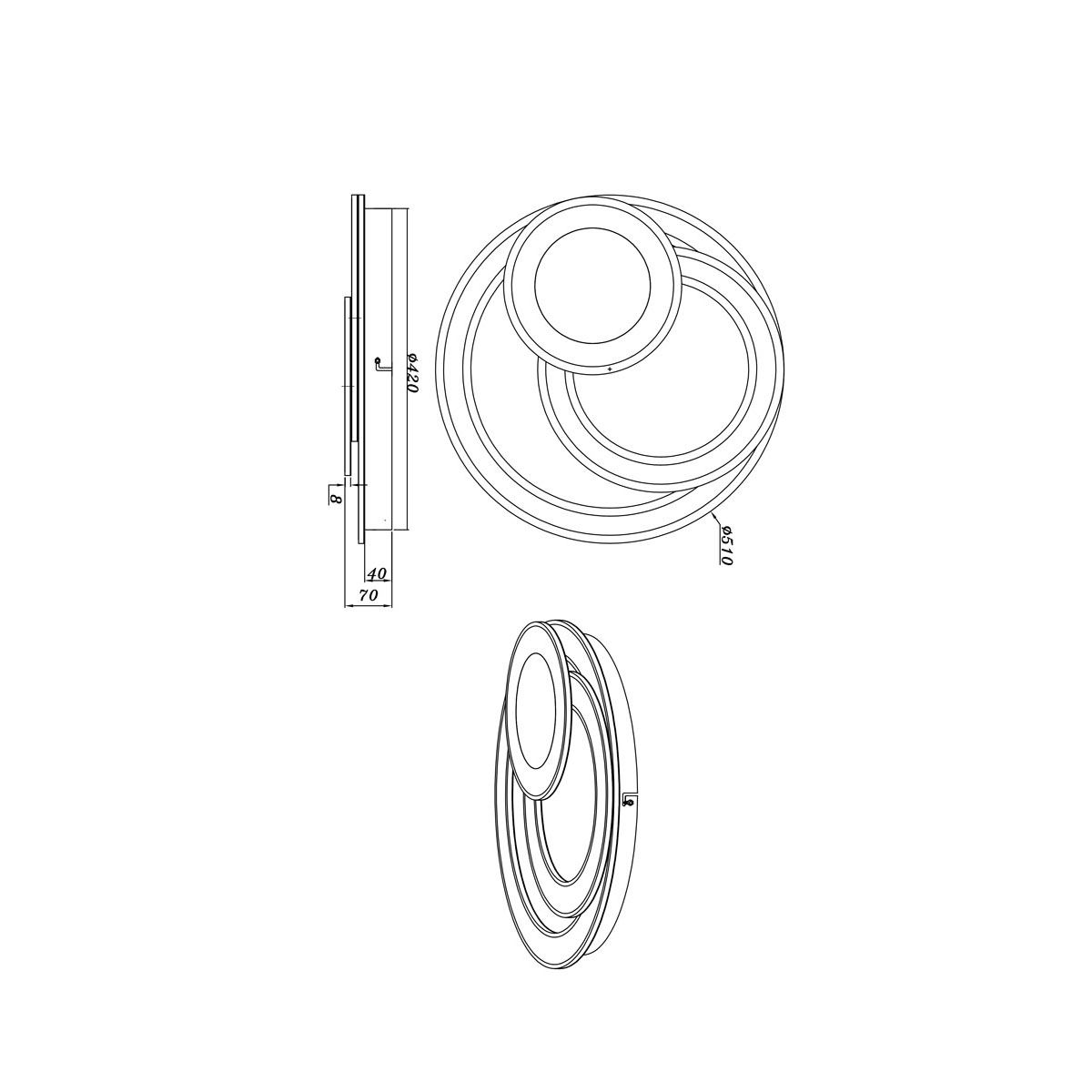 Lampadari & plafoniere: LED Deckenleuchte, Farbwechsler, Dimmer – Nuovo (secondo la descrizione) da Kreuzlingen venduto da Smart-Light 9