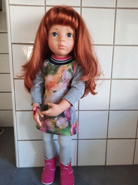 Poupée Götz Happy Kidz – Emily 2016 – 48 Cm – Manteau Rose Fourrure (sold Out)