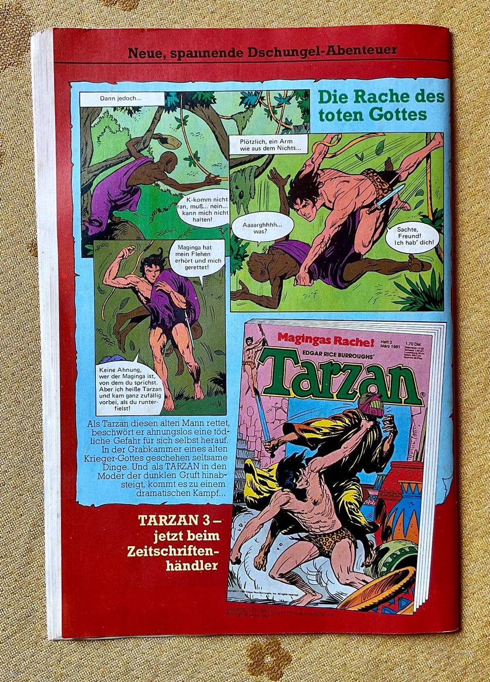Fumetti: Tarzans Sohn Heft Nr 3 von 1981 – Usato da Endingen venduto da nathan05 9