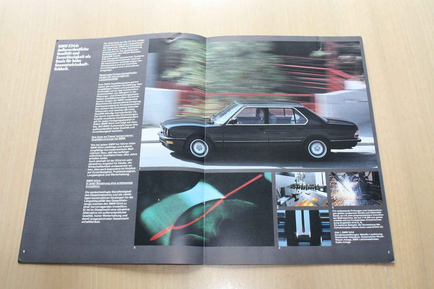 BMW Dokumente: BMW 524 d Prospekt 1986 – Gebraucht aus Wikon von erwin400 3