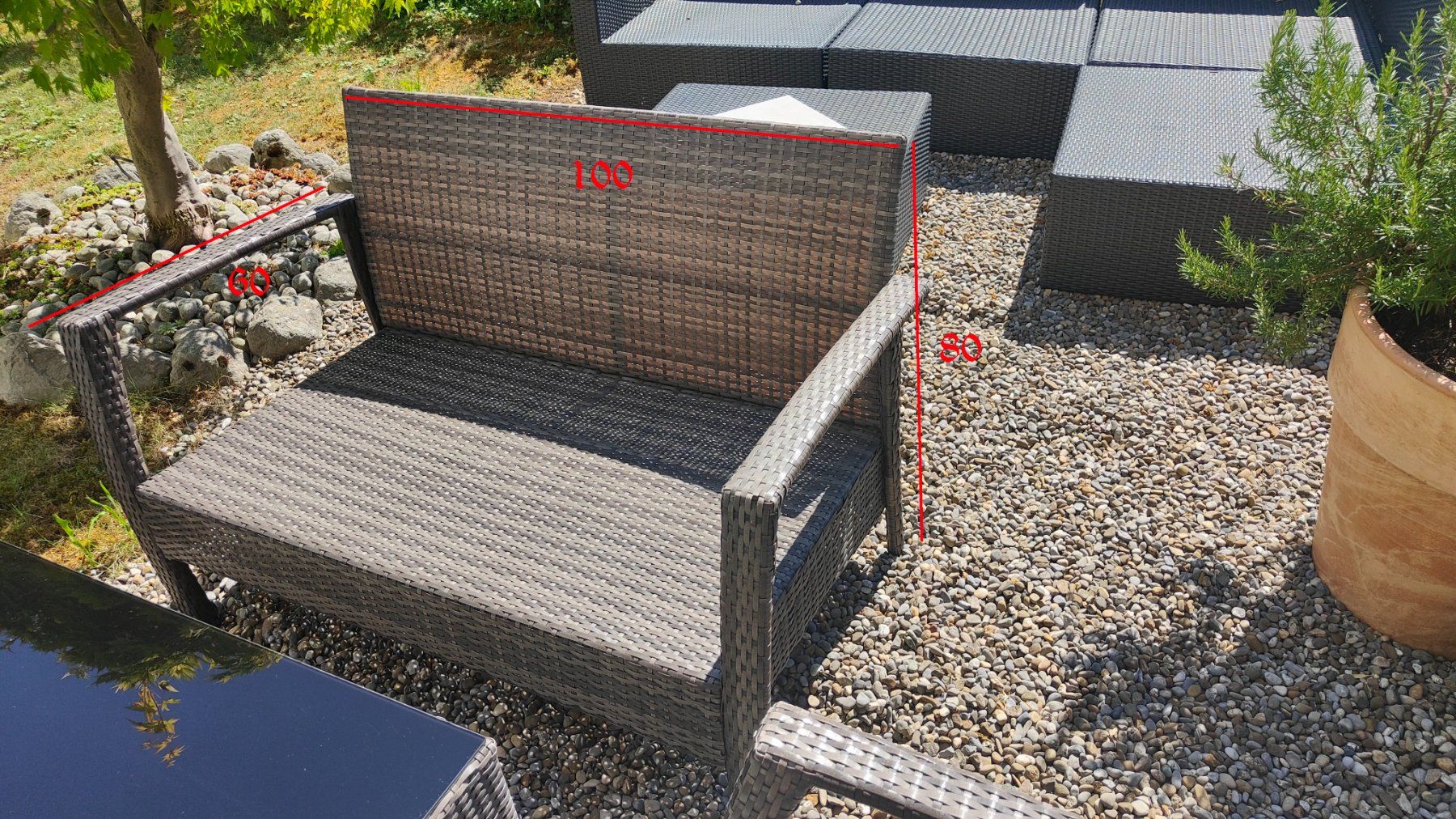 Set de table et chaises: Garten / Balkon set 4-teilig Rattan – D'occasion à Seewen SZ par trile80 2