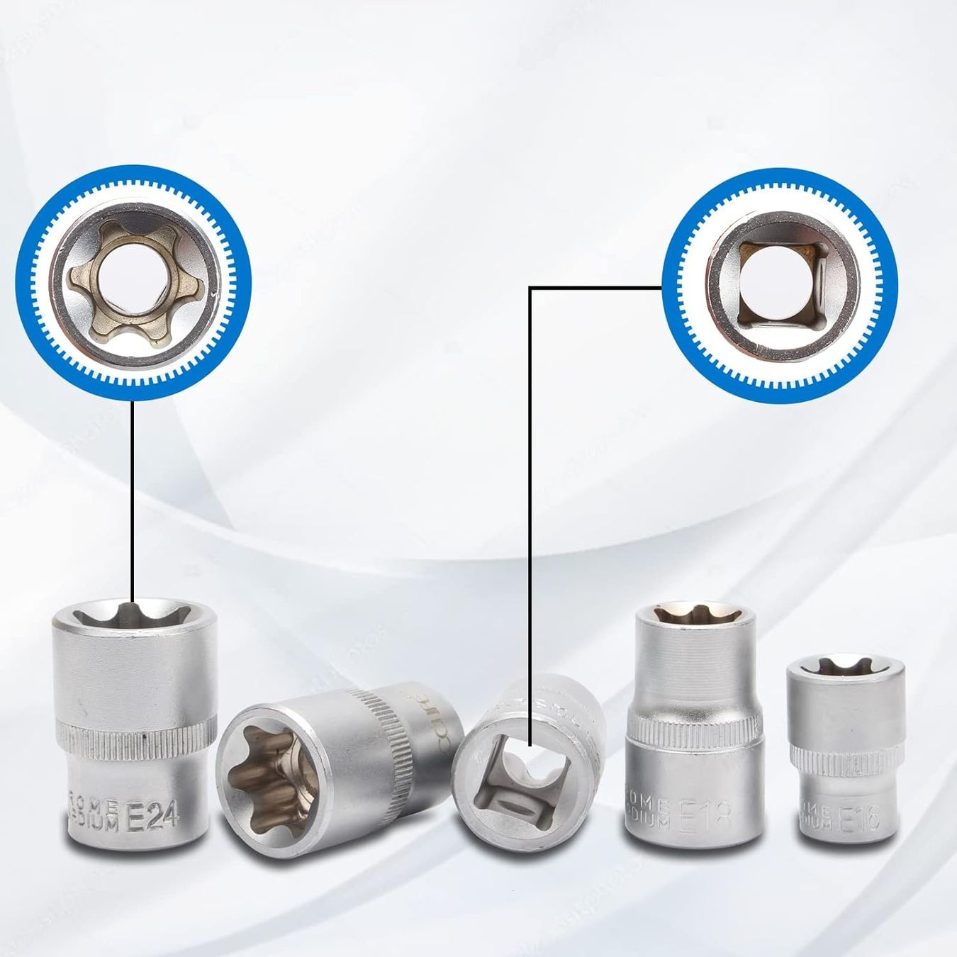 Alle Werkzeuge: 14-teiliges Torx Nuss Set E4–E24 – Neu und originalverpackt aus Nuglar von SaleRitter 5