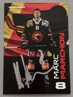 Signierte SC Bern Matchworn Karte Marc Marchon #8, Top!