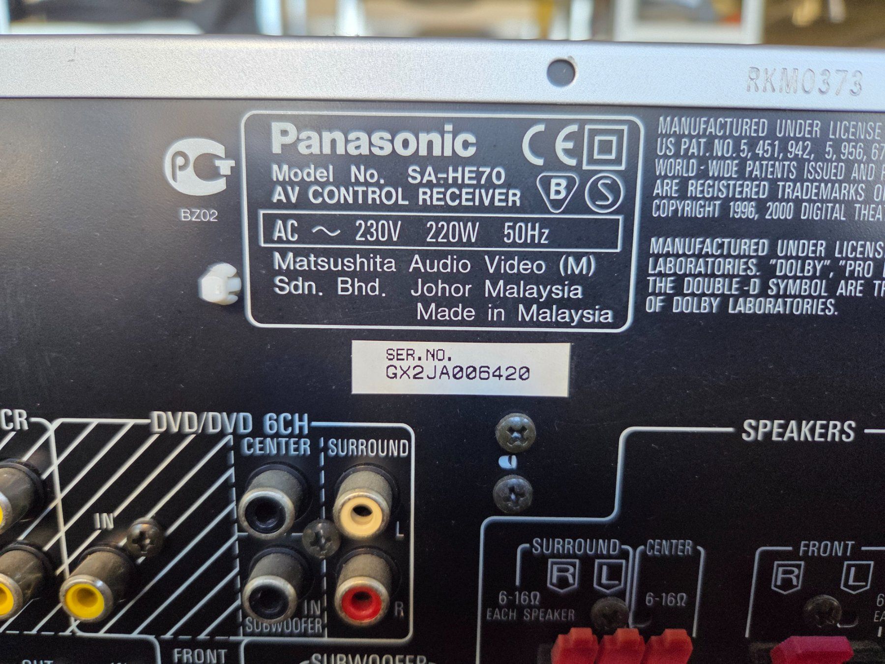 Panasonic Receiver: Panasonic Receiver SA HE70 – Gebraucht aus Steckborn von Dieter_Scherrer 5