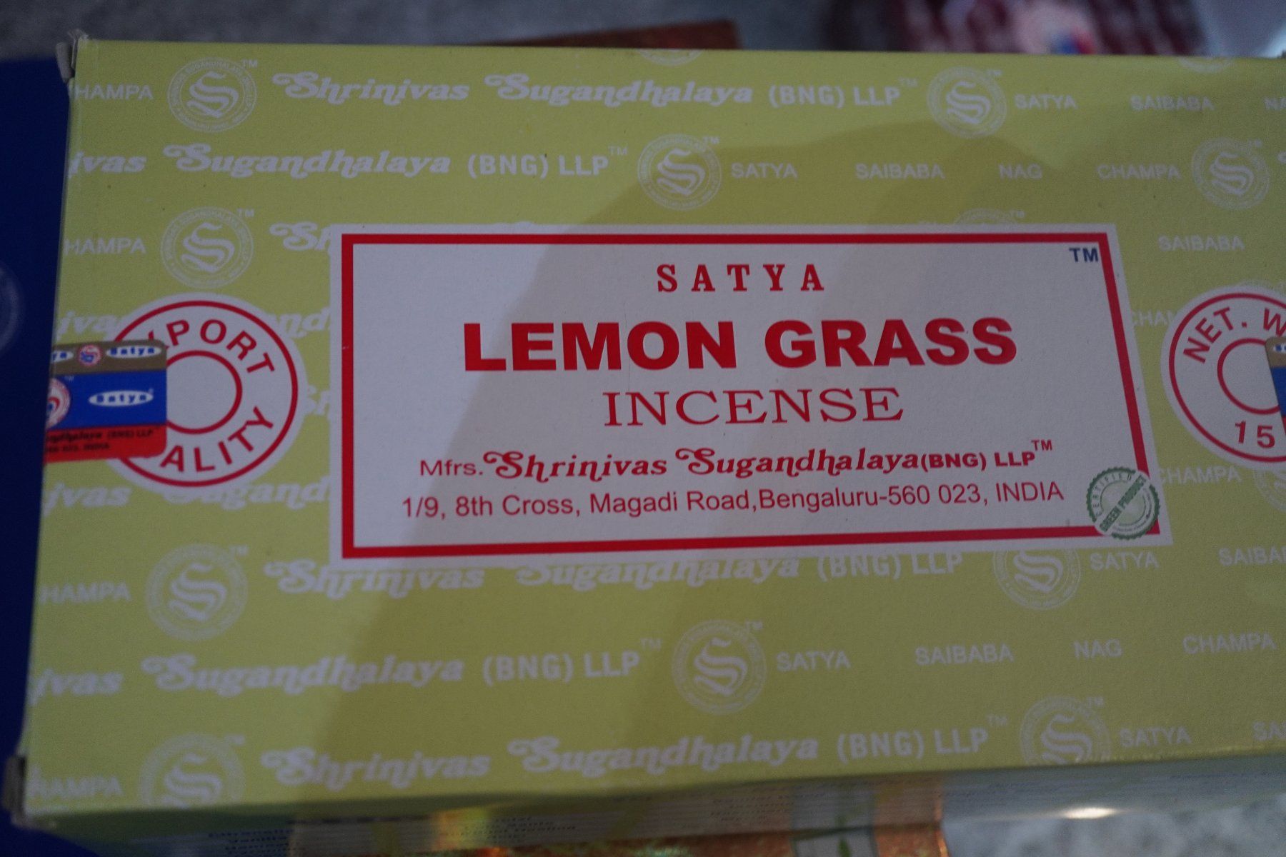 Candele: Nag Champa Lemon Grass Räucherstäbchen BOX – Nuovo e nell'imballaggio originale da Eschenbach SG venduto da topstone 1