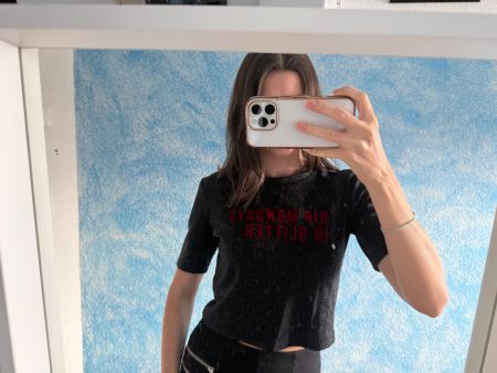 Top/T-shirt schwarz Zara S