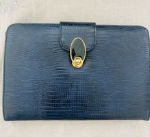 Pochette en cuir blue marine