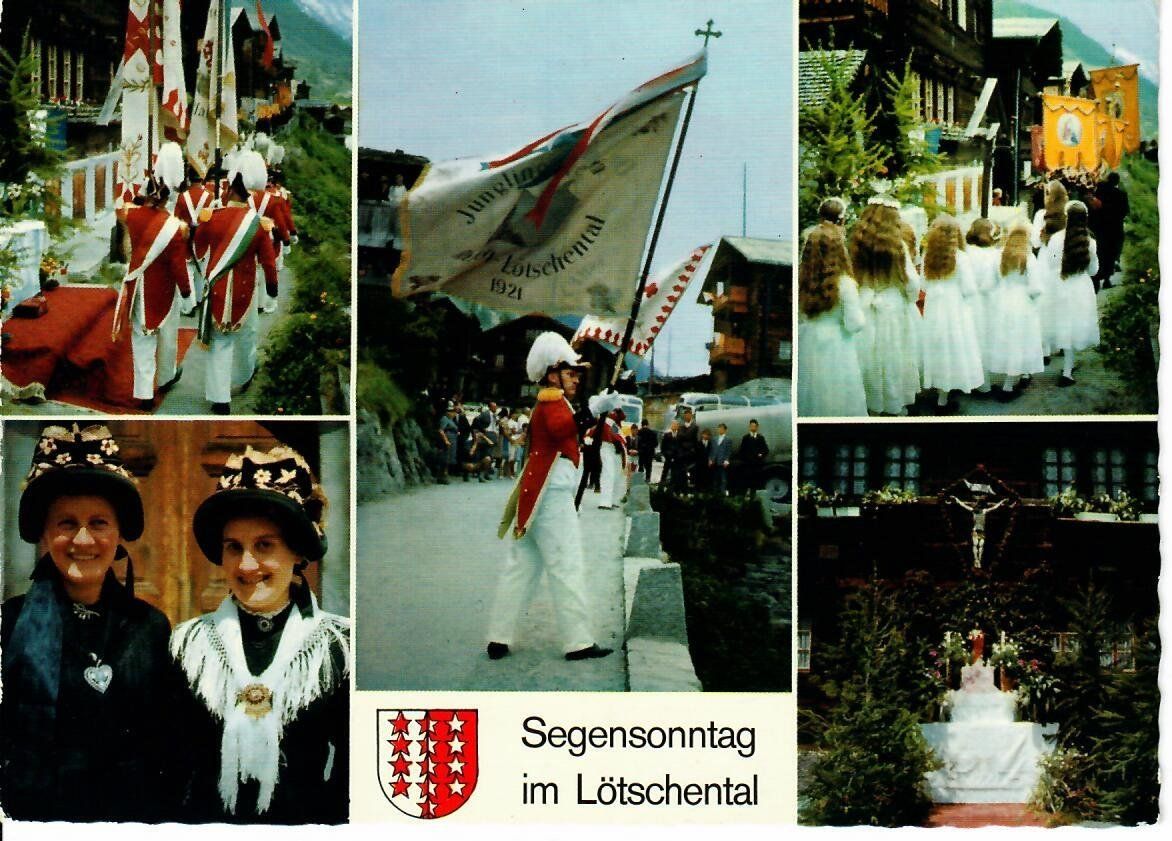Cartoline postali: Segensonntag im Lötschental – Usato da Hochdorf venduto da Ziegel-16