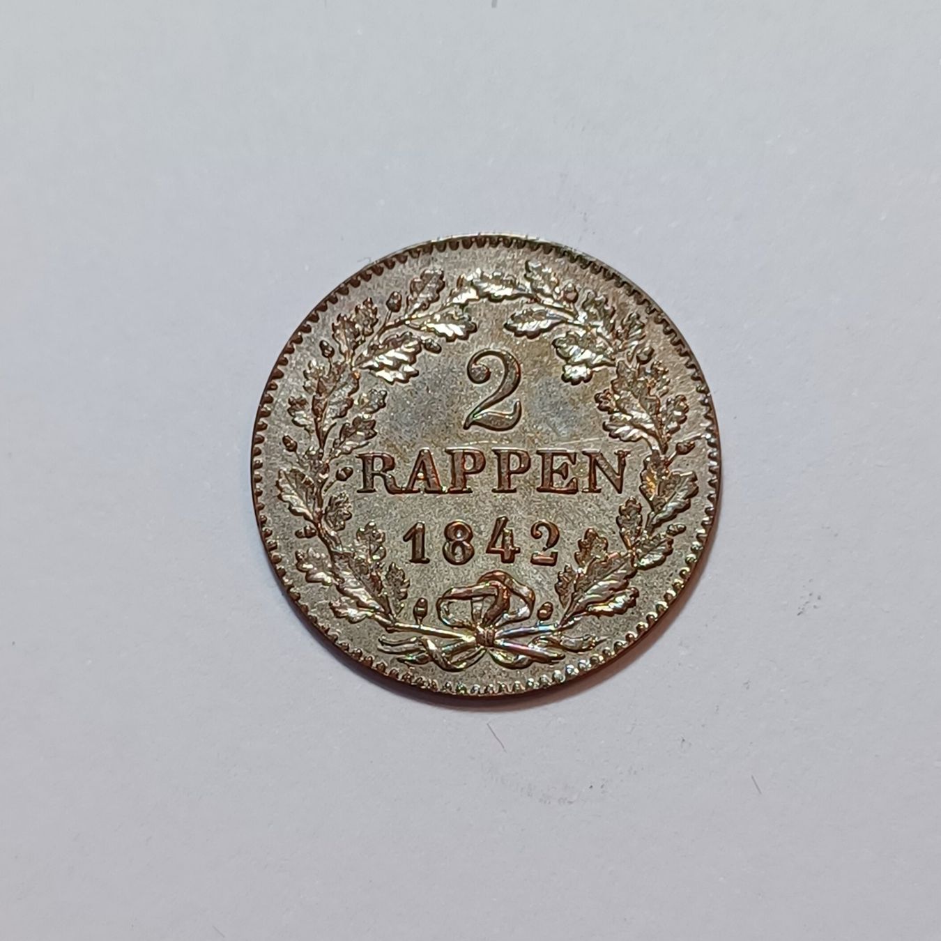 Tutti le monete: 2 Rappen 1842 Zürich – Usato da Pfäffikon ZH venduto da Schweizer_Muenzen