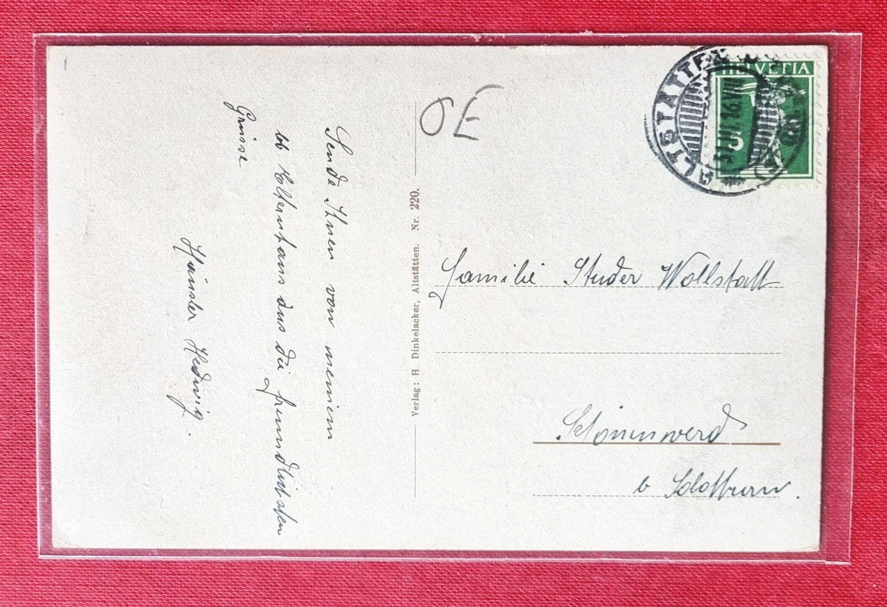 Cartoline postali: Altstätten - Postplatz belebt - 1916 – Usato da Rothrist venduto da RROENK 1