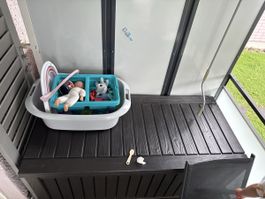 Keter Aufbewahrungsbox Rockwood Anthrazit | 65 × 155 × 72.