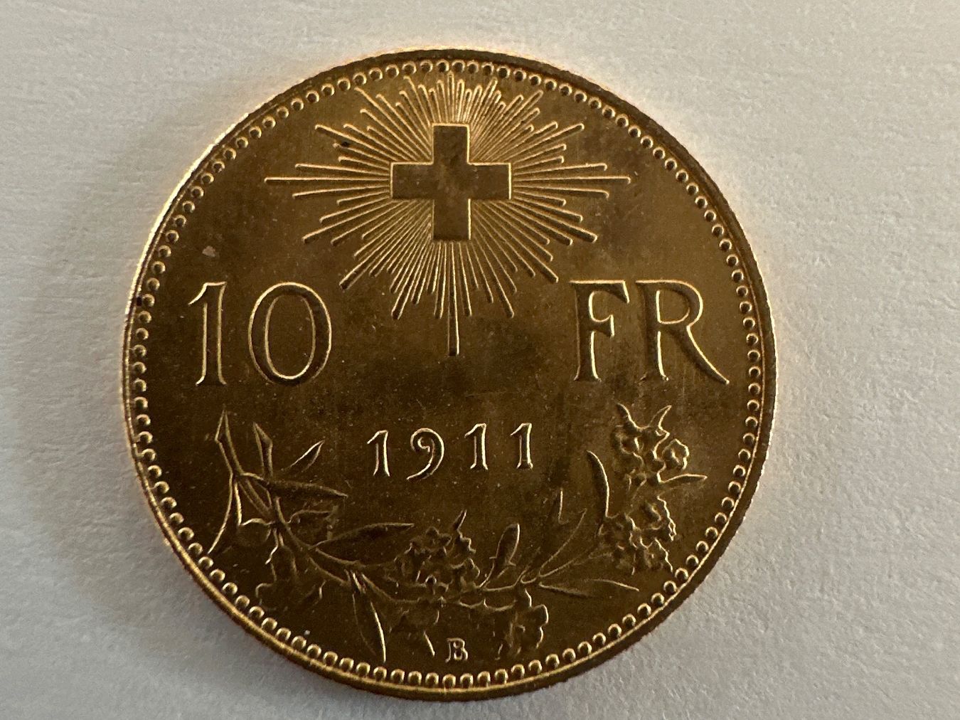 Tutti le monete: Goldvreneli 10Fr 1911, unz – Usato da Erlach venduto da gubbe1 2