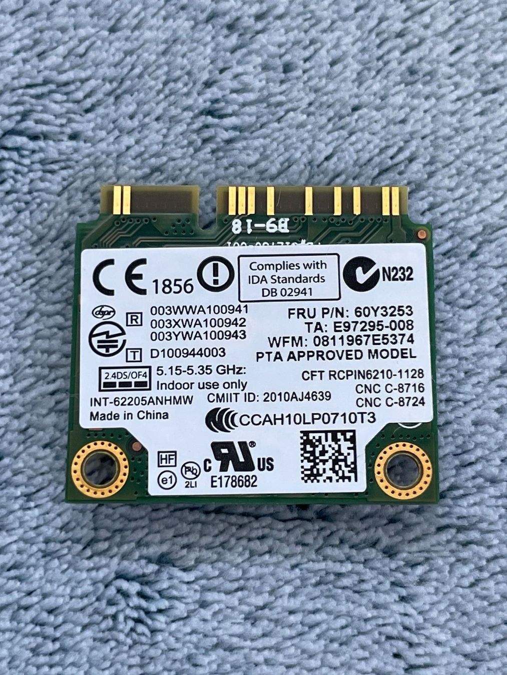 Notebook: Wireless card 62205ANHMW – Usato da MAGDEN venduto da GoldenEagle2020 1