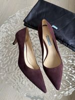 Velvet heels Prada Burgundy (taille-40)