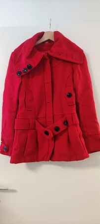Divided Red Wool Blend jacket, Size 36, Perfect for Winter!