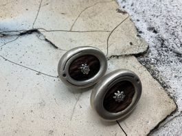 Trachtenohrringe Silber mit Krickerl (Horn)