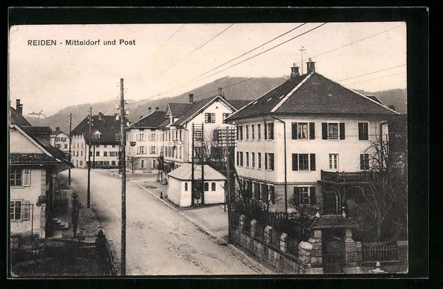 Ansichtskarten: AK Reiden, Mitteldorf und Post – Gebraucht aus Berlin von bartko-reher