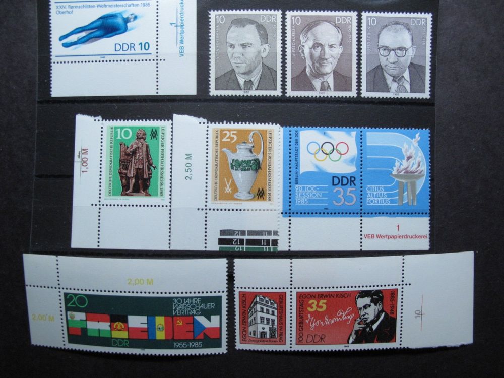 Prophila Frankreich Briefmarken 1985 – 2484A-2489A Komplett Gezähnt, Postfrisch MNH