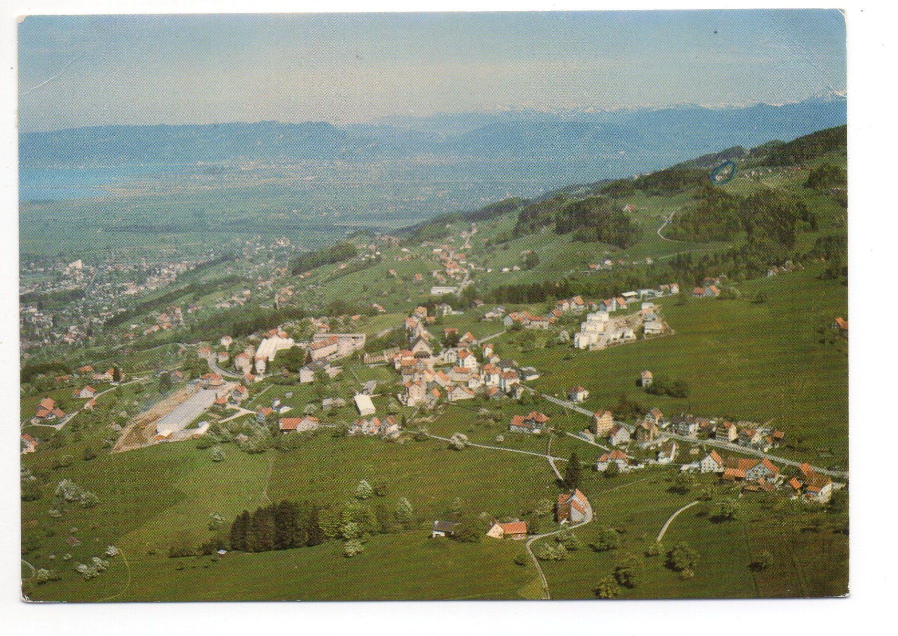 Cartoline postali: WOLFHALDEN Flugaufnahme – Usato da Jona venduto da philajona