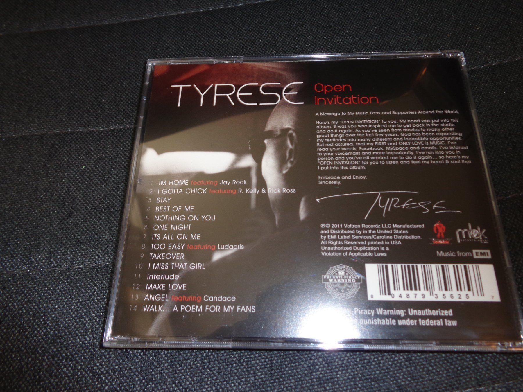 CDs: Tyrese - Open Invitation CD – Gebraucht aus Olten von Disc-Ausverkauf 1