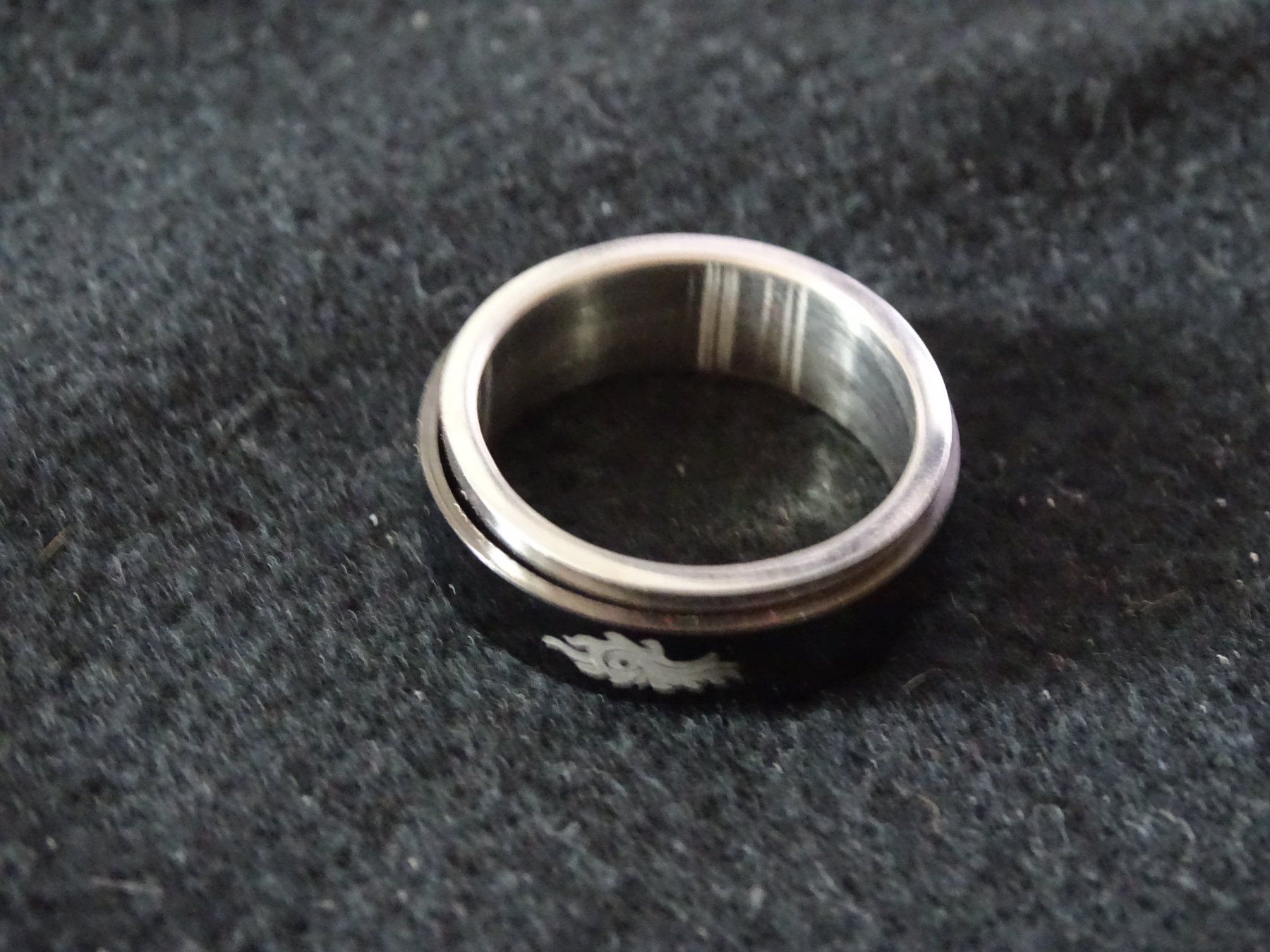 Ringe: Ring Edelstahl Drache schwarz drehbar – Neu (gemäss Beschreibung) aus Obergerlafingen von STOGS 2