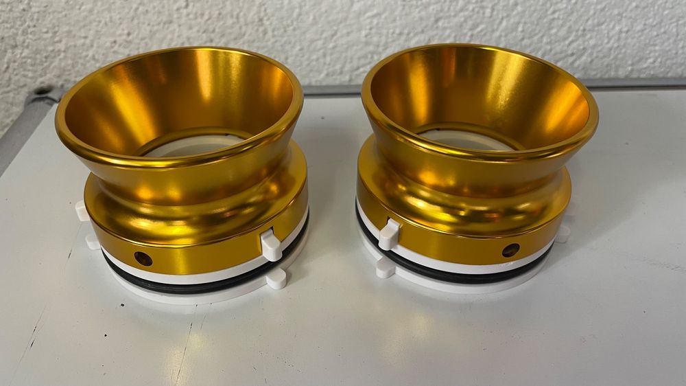 2PZ REVOX Champagne Gold NAB Hub Adattatori per registratori a