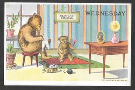 Bärenkarte Wednesday Prägekarte
