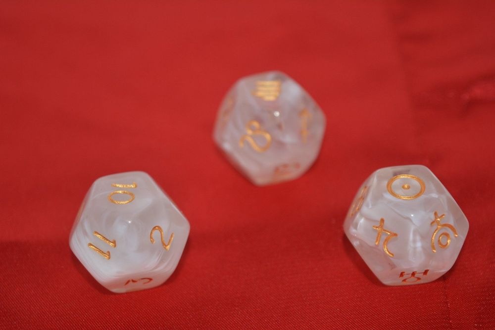 Sternzeichen-Würfel D12 – 3 Stück, 20 Mm, Für Astrologie, Tarot & Spiele (bunt)