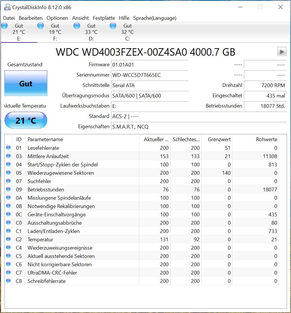 Western Digital Dischi rigidi: WD Black 4.0 TB SATA Festplatte – Usato da Meilen venduto da speedliq 2