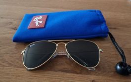 Kids Ray-Ban Sonnenbrille Aviator Gold Schwarz - Top Gun !