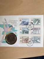 Münz-Briefmarken-Set Sarajevo 1984 Isle of Man Crown