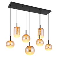 LED Pendelleuchte, Glas, 136 x 41 cm