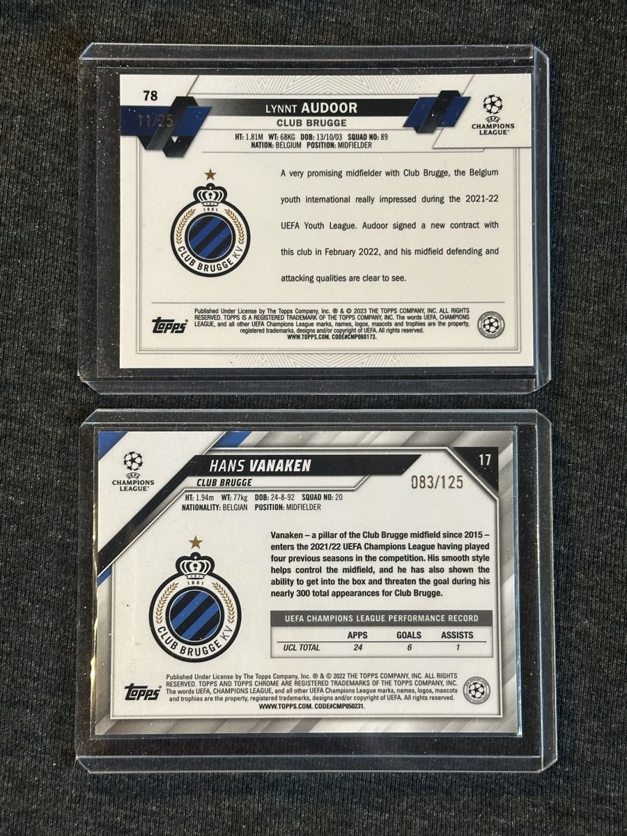 Topps Carte collezionabili: CLUB BRÜGGE SAMMLUNG – Nuovo (secondo la descrizione) da Binz venduto da Cediboy 1