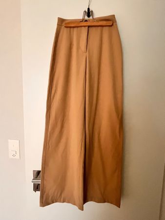 Pantalon fluide femme Bershka beige