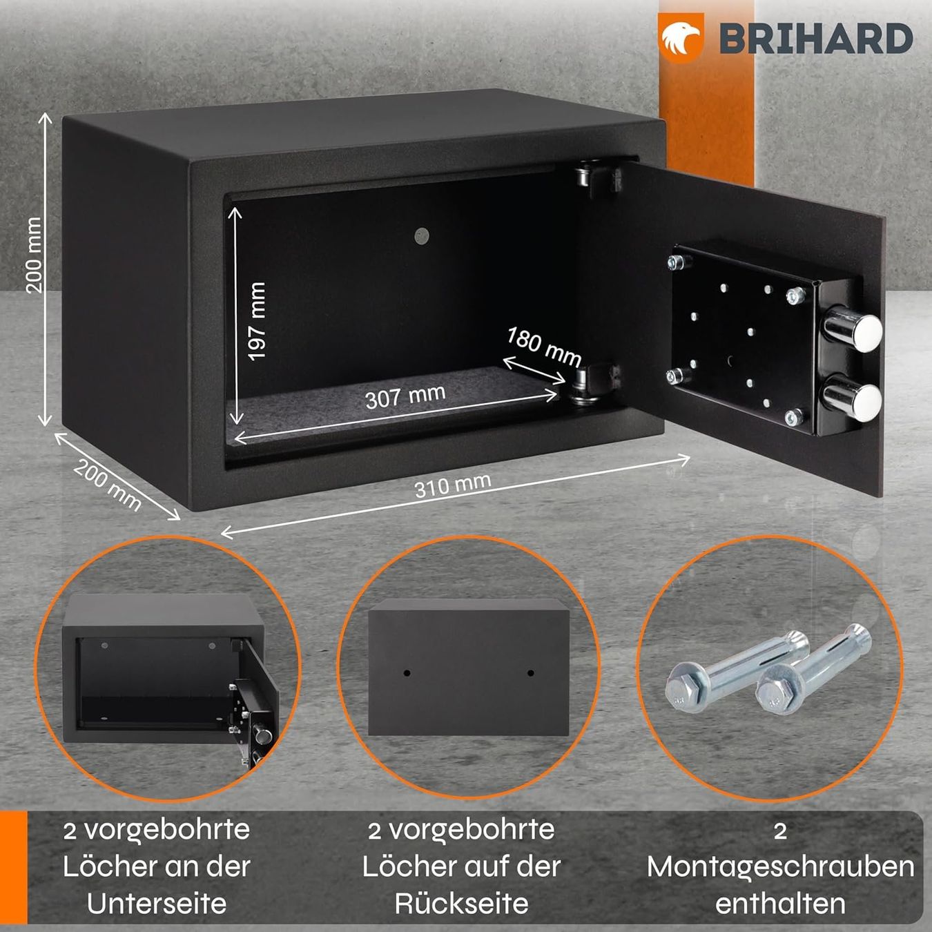Tresor: Home Tresor Safe Sicherheitschloss 11L mit Doppelbartschloss – Neu und originalverpackt aus Wittenbach von SELVARO 3