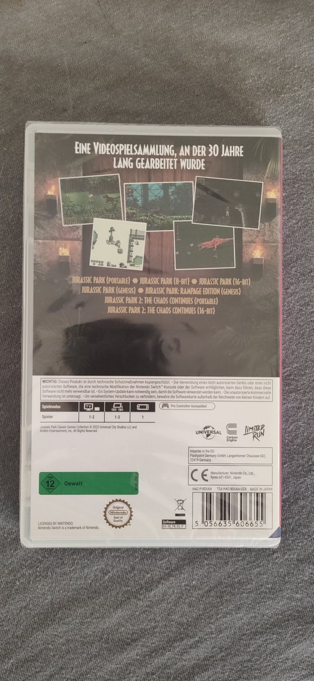 Giochi: Jurassic Park Classic Games Collection Nintendo Switch! Rare – Nuovo e nell'imballaggio originale da St.Gallen venduto da Wdragon 1