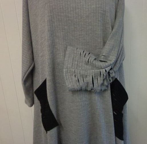 Kleider: Robe / Tunique jersey gris UNIQUE 48-52 – Neu und originalverpackt aus St-Imier von goodber 2