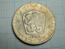 Tschechoslowakei 5 Kronen, 1968