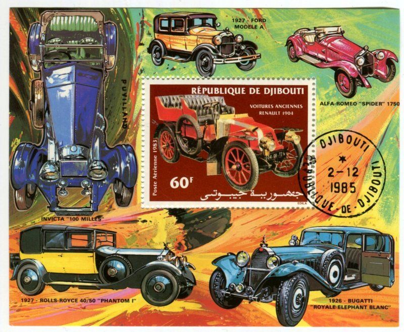 Tous les timbres: Block "Oldtimer". Dschibuti – Neuf avec emballage d'origine à Basel par Butsch5