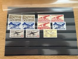 Steckkarte mit Flugpost Marken Postfrisch 