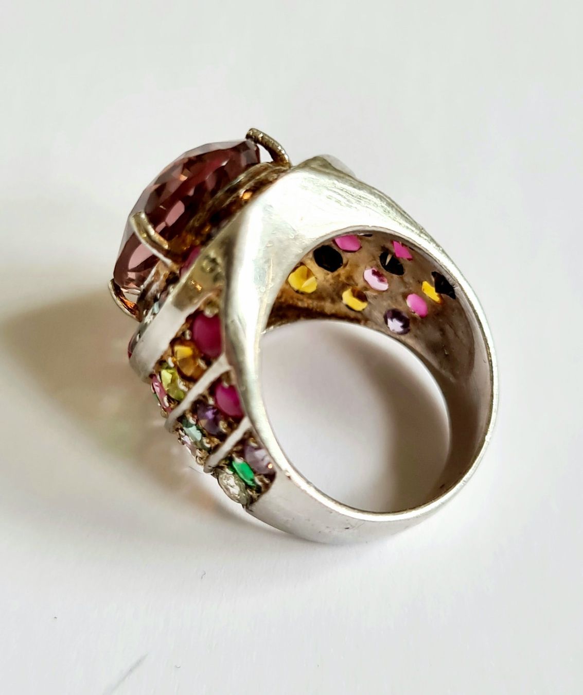Anelli: Ring Silber 925 mit zentralem Amethist multistone – Nuovo (secondo la descrizione) da Zürich venduto da Bieter04 6